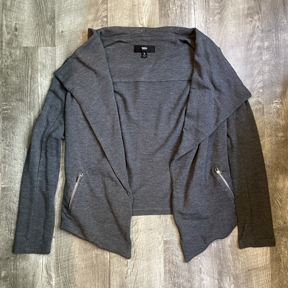 Open Front Cardigan Grey